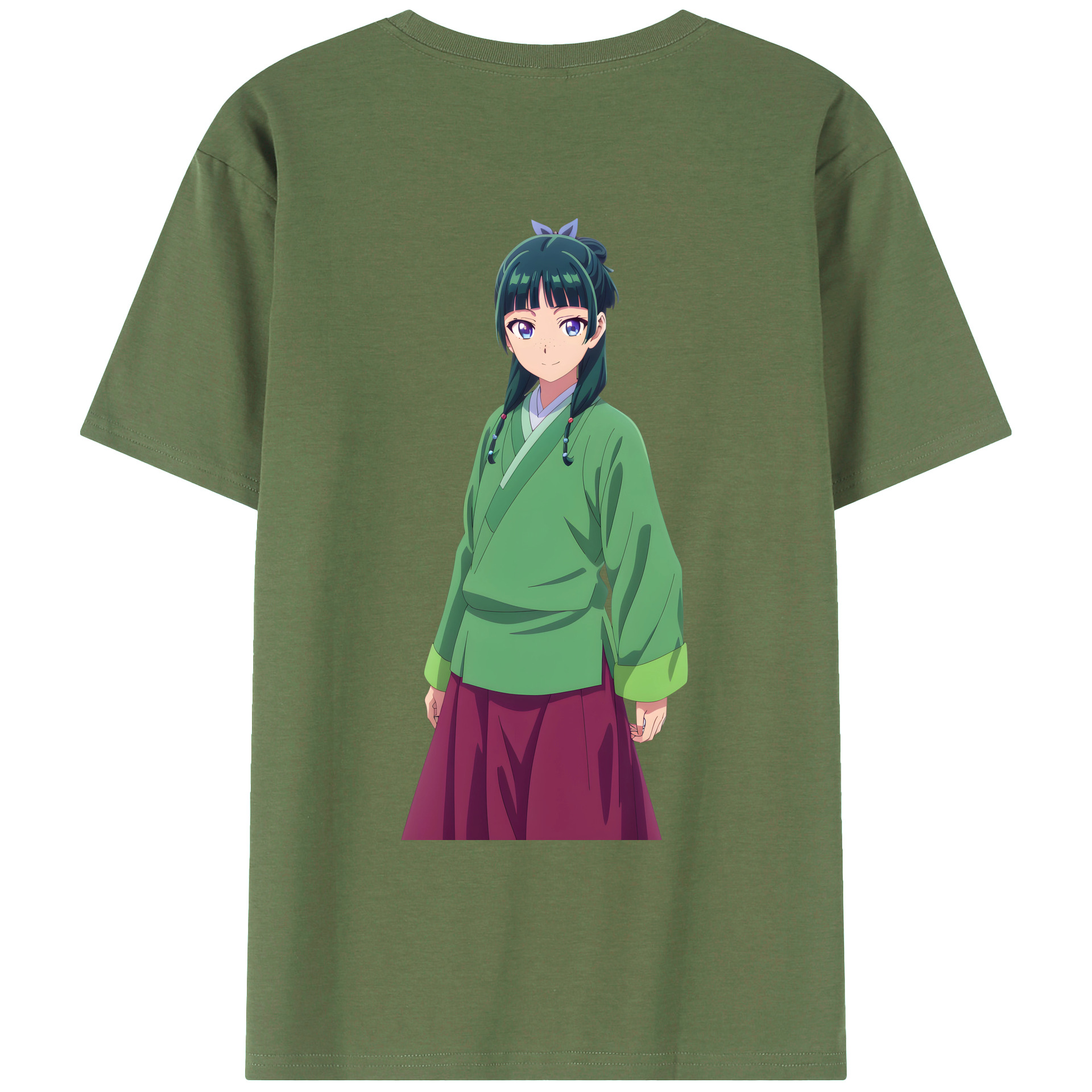 （画像用） 薬屋のひとりごと The Apothecary Diaries 綿100％ メンズ半袖Tシャツ（バックプリント） 通気性